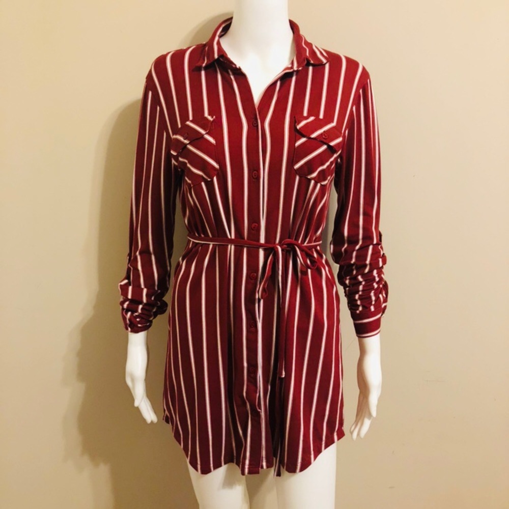 URBAN GIRL STRIPED Tunic With belt